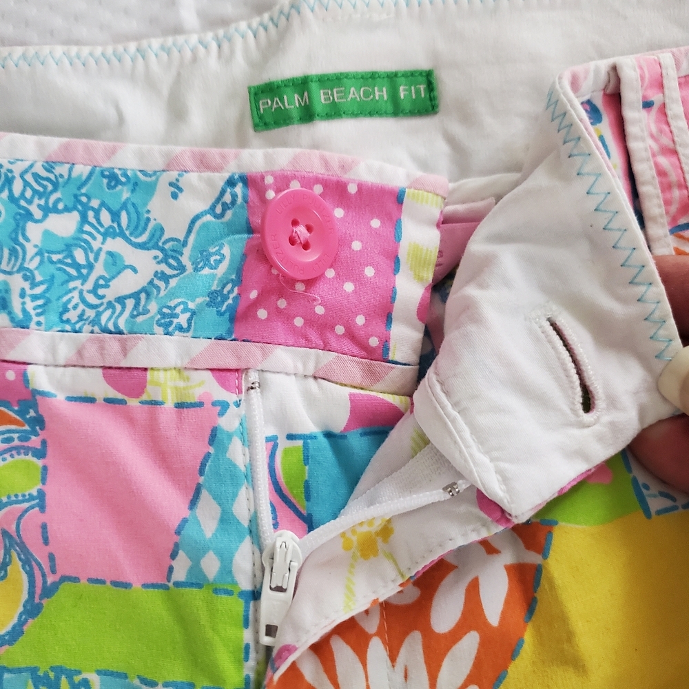 Lilly Pulitzer Palm Beach Fit Patchwork Shorts. Size 12 - Picture 3 of 11